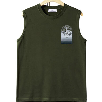Stone Island pure cotton sleeveless men’s vest High - definition digital printing process