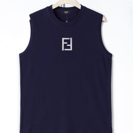 FENDI pure cotton sleeveless men’s vest Exquisite embroidery
