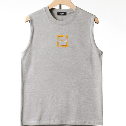 FENDI pure cotton sleeveless men’s vest Exquisite embroidery