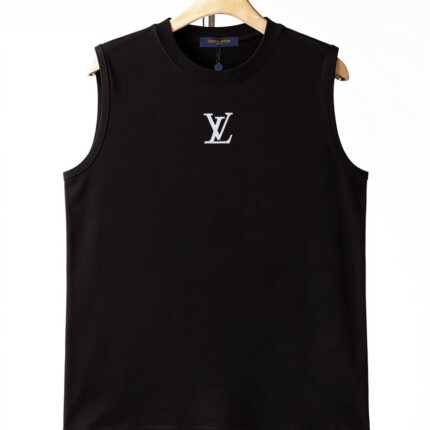 Louis Vuitton pure cotton sleeveless men’s vest Exquisite embroidery