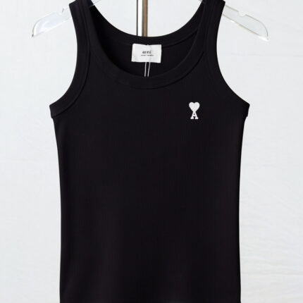 AMI women's sleeveless vest, exquisite embroidery