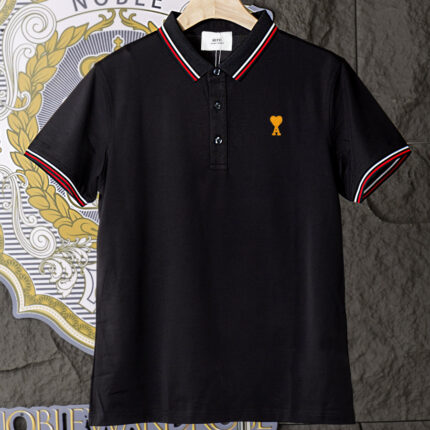 AMI Polo Shirt, Unisex, Breathable and Comfortable Exquisite embroidery
