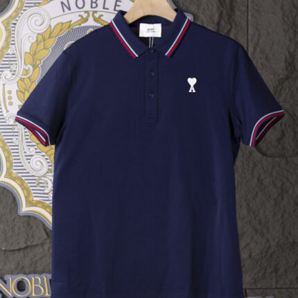 AMI Polo Shirt, Unisex, Breathable and Comfortable Exquisite embroidery